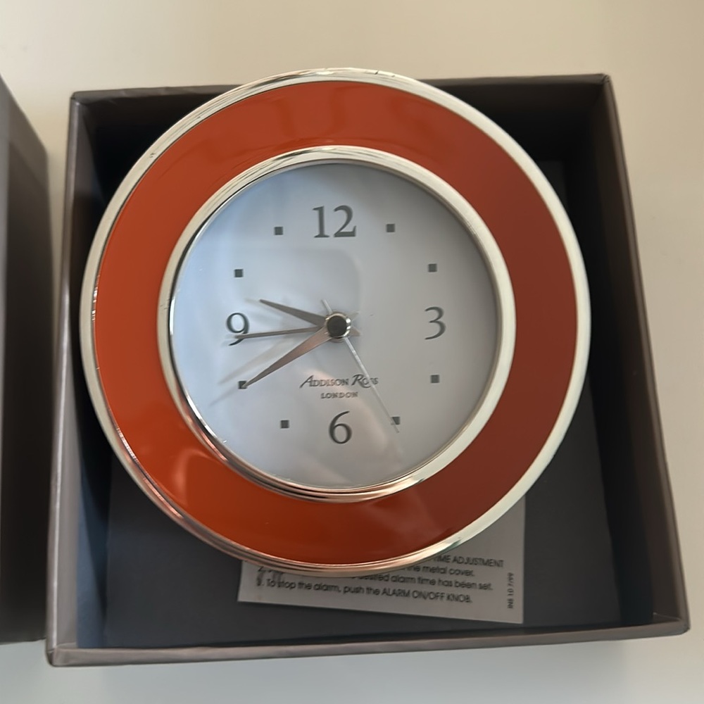Addison Ross London Orange Clock - Picture 2 of 2